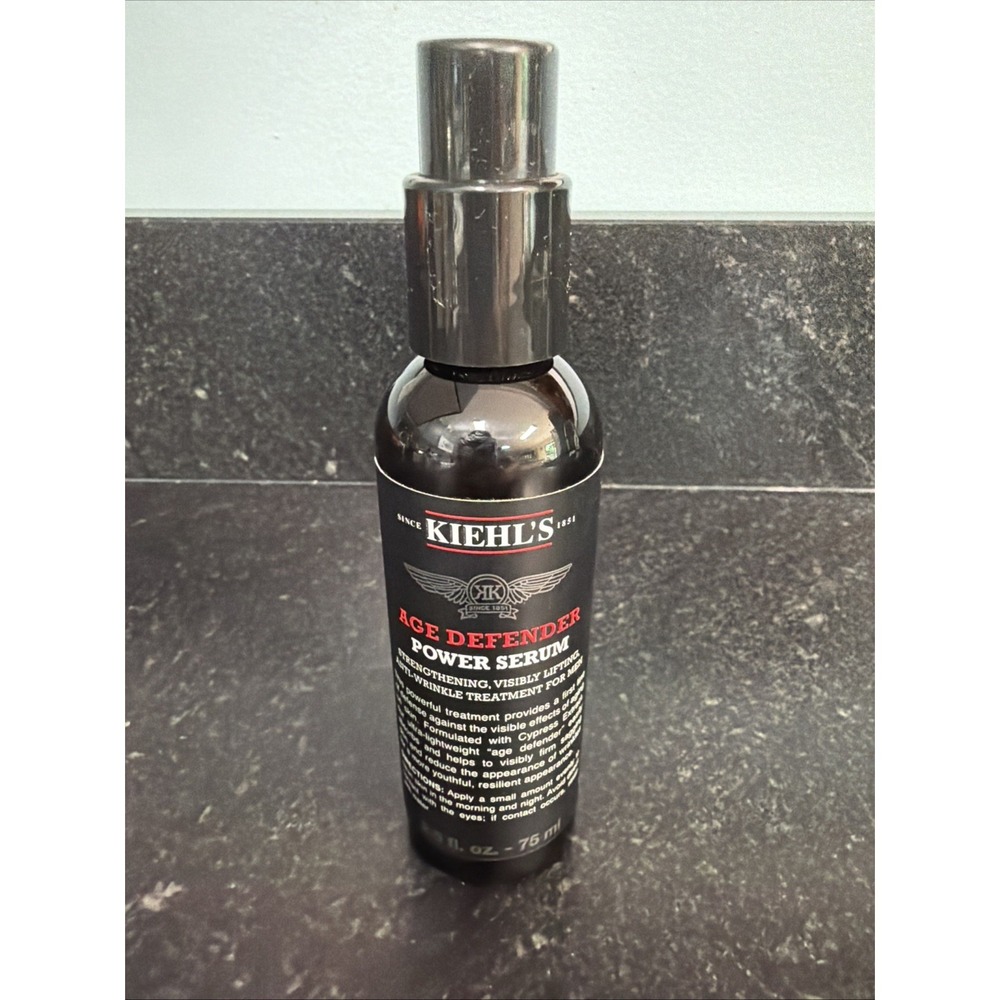 Kiehl's Age Defender Power Serum Anti Wrinkle Treatment Men 2.5oz 75 ML NEW
